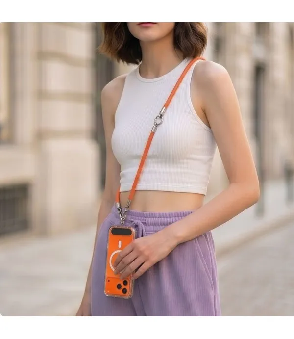 Tech-Protect C10S Rope Crossbody & Wrist univerzalna vezica za mobitel - Narančasta