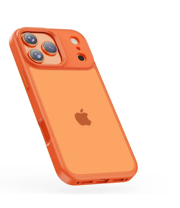 Maskica za iPhone 17 Pro – Skin-Touch TPU + PC, mat crna prozirna