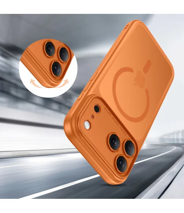 MagSafe maskica za iPhone 17 Pro Max narančasta s mat prozirnim leđima
