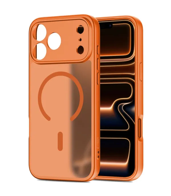 MagSafe maskica za iPhone 17 Pro narančasta s mat prozirnim leđima