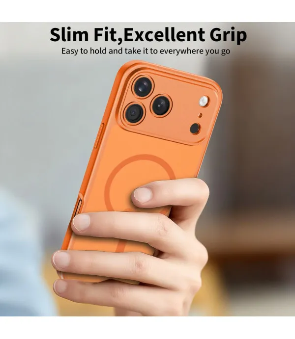 MagSafe maskica za iPhone 17 Pro narančasta s mat prozirnim leđima