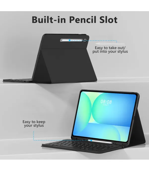 TECH-PROTECT Tri Fold torbica s Bluetooth tipkovnicom za Samsung Galaxy Tab S10 FE Plus