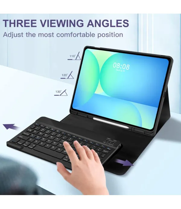 TECH-PROTECT Tri Fold torbica s Bluetooth tipkovnicom za Samsung Galaxy Tab S10 FE Plus
