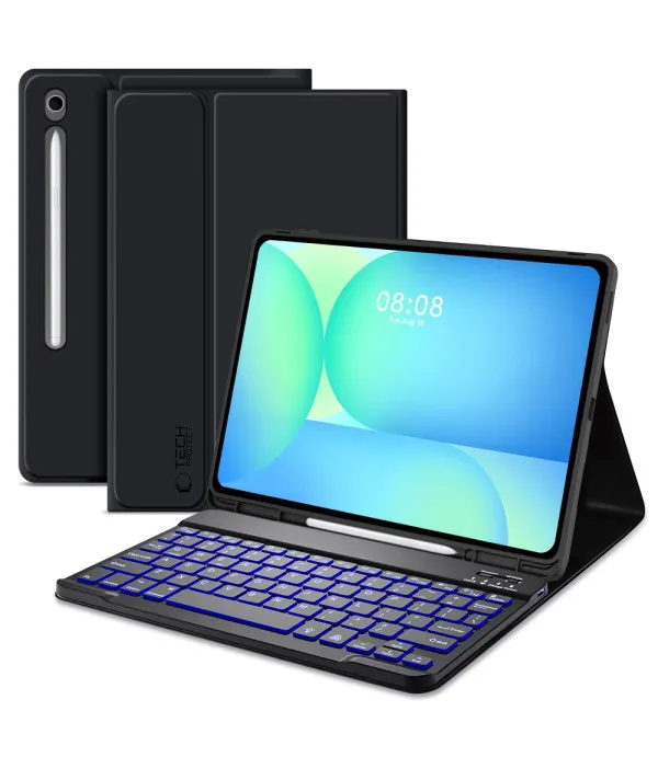 TECH-PROTECT Tri Fold torbica s Bluetooth tipkovnicom za Samsung Galaxy Tab S10 FE Plus