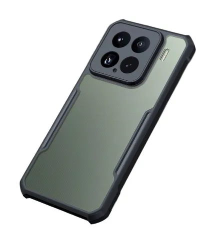 XUNDD prozirna silikonska maskica s crnim rubom za Xiaomi 15 5G