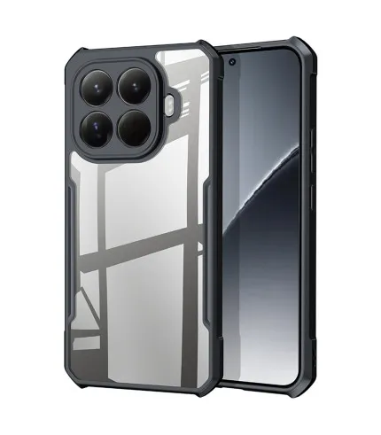  Xiaomi 15T Pro 5G XUNDD prozirna silikonska maskica s crnim rubom