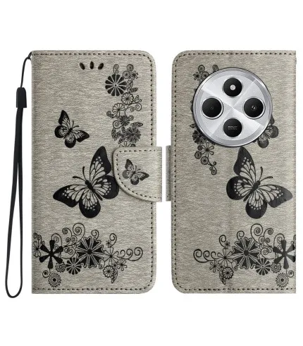  Leptir dizajn preklopna torbica futrola za Xiaomi Redmi 14C