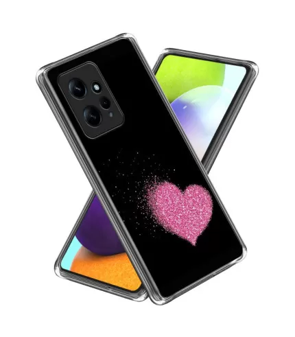 Silikonska prozirna zaštitna maskica s uzorkom Srca za Xiaomi redmi Note 12 4G
