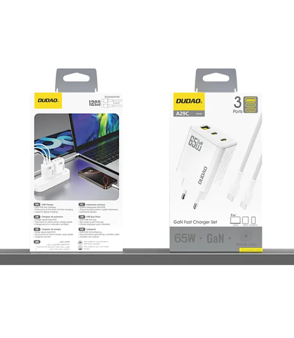 Dudao A29C 65W GaN punjač + USB-C kabel