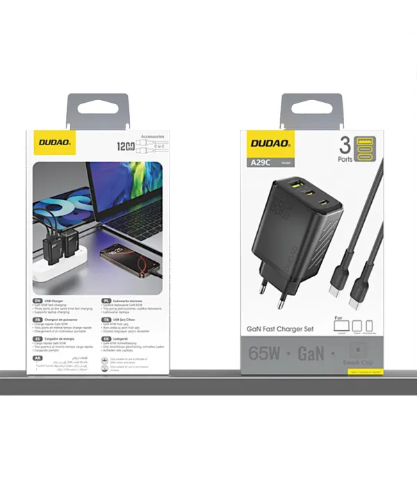 Dudao A29C 65W GaN punjač + USB-C kabel