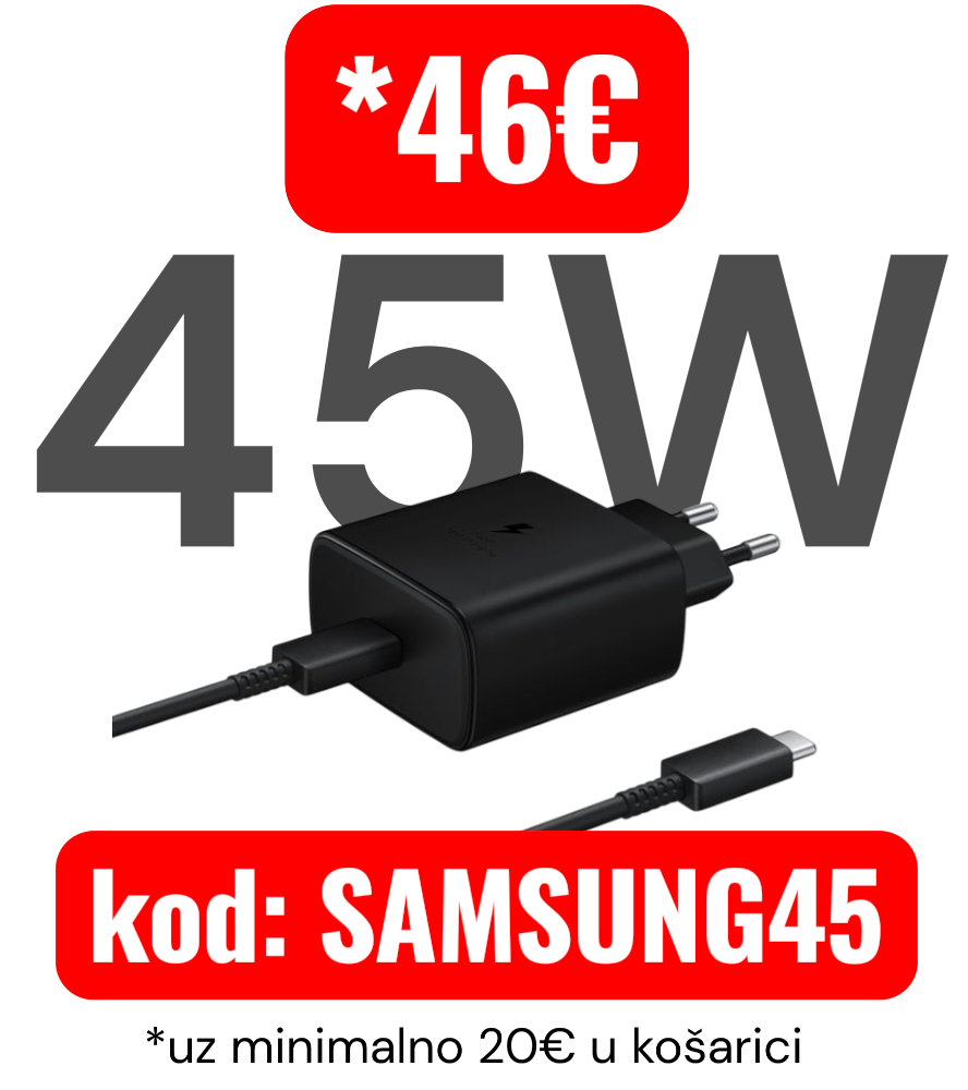 Uz potrošenih 20€ u košarici dobijete 5° popus na komplet punjač Honor 66W